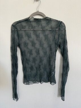 wild fable Sheer Lace Long-Sleeve Top